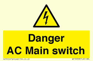 Danger AC Main switch 